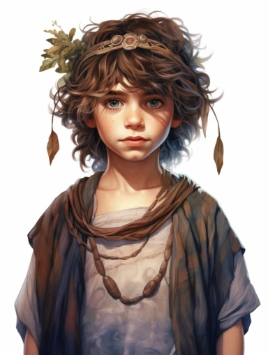 bohemian cute young boy, sticker art, clipart png, photorealistic, watercolor, digital painting, WHITE BACKGROUND, fantasy style, realistic, painting, 8k, ultra details,