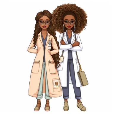 2 girls per grid, Nurses, lab coats, Black Girl Magic, Beautiful braided hair styles, Fashion Nova Themed Clipart, Black Girls Magic Clipart, Black Women Clipart, Black Girls PNG, Black Girl Sticker/Planner/Journal/Print Lady boss clipart, Boss Fashion clipart, Fashion Girl Clipart, Boss Girl clipart, Fashion Illustration, Afro lady clipart