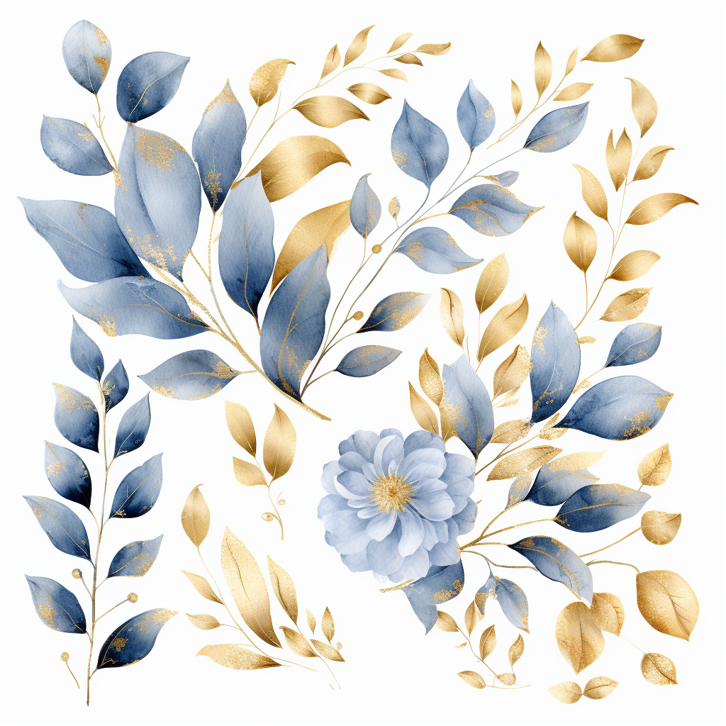 floral line cliparts