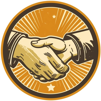 clip art type logo to represent investment, hands holding with coins