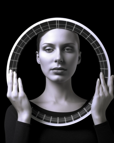 An award-winning, ultra-high definition mind-bending, creative photograph bearing a film-clip feel depicting the core of the phrase You think you're judging a person, but in reality, you're judging an image in your mind. The photograph renders the core of the sentence in an original way: perception, illusion, introspection, projection, interpretation, subjectivity, visualization, cognition, evaluation, imagination. This photograph is original and award-winning in the style of Birdman or (The Une