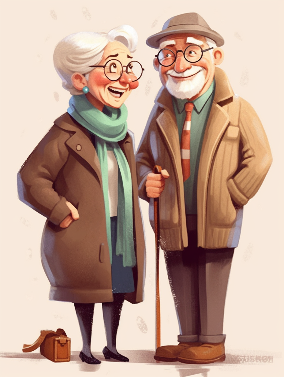 old couple cliparts