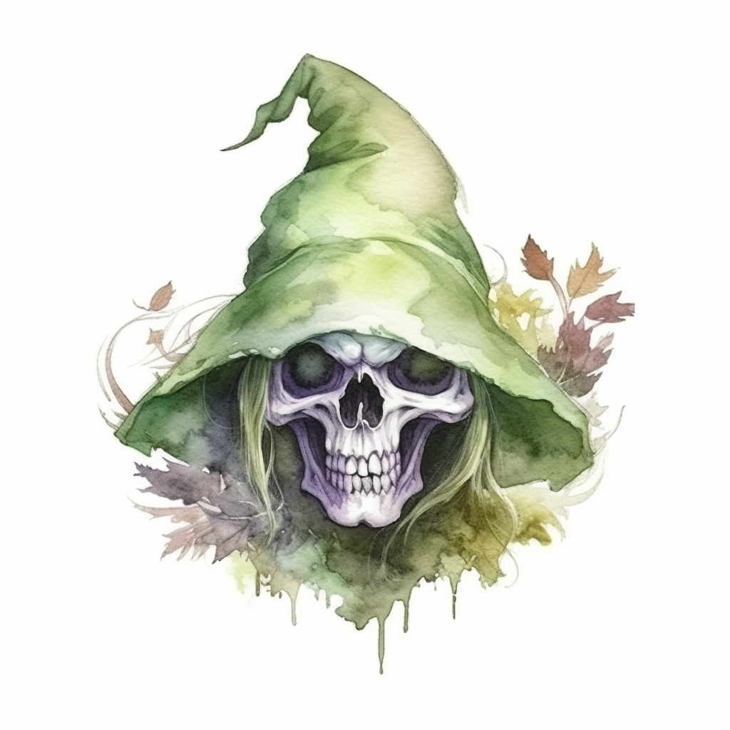 green skull cliparts