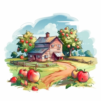 apple tree farm clipart