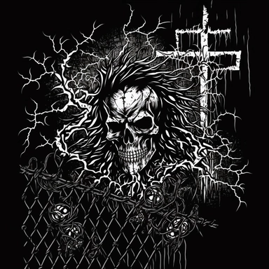 black metal goth barbwire flourishes dover clipart splatter 1998 affliction manga horror edgy style skulls motorcycle ketamine evil satan heavy metal black and white
