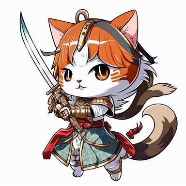 cute anime cat cosplay clipart