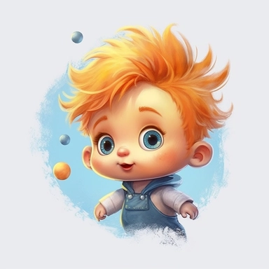 cartoon baby clipart baby boy baby girl, in the style of spray painted realism, realistic watercolor paintings, duy huynh, animated gifs, playful and colorful depictions, light amber and sky-blue