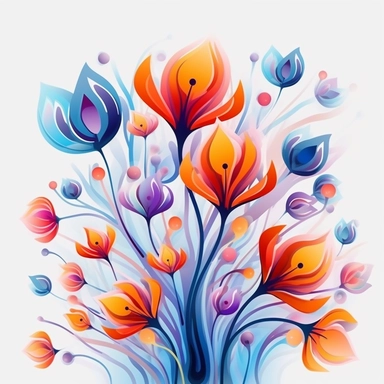 abstract flowers clip art