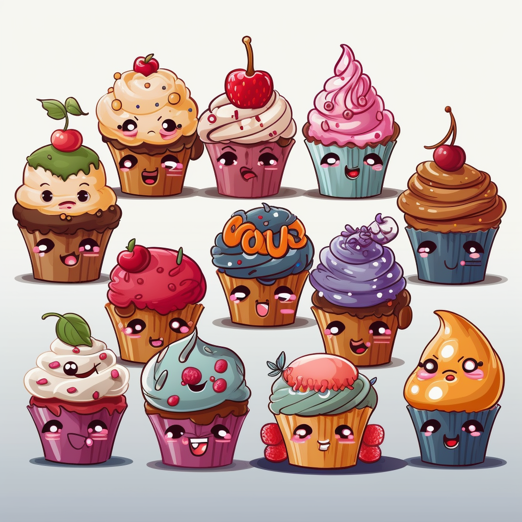 funny cupcake cliparts