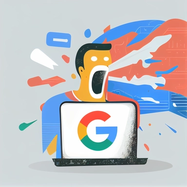 the benefits of ai in google ads, clipart style, modern
