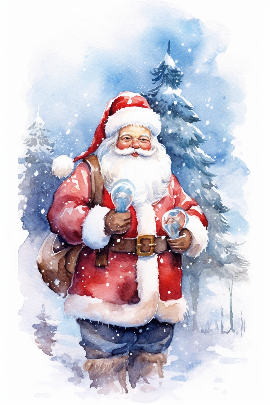 blue santa cliparts