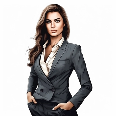 clipart woman Business, woman Power, professional photo, hyperdetailed, Clipart professionell, unique, detailed Art, woman beautiful,