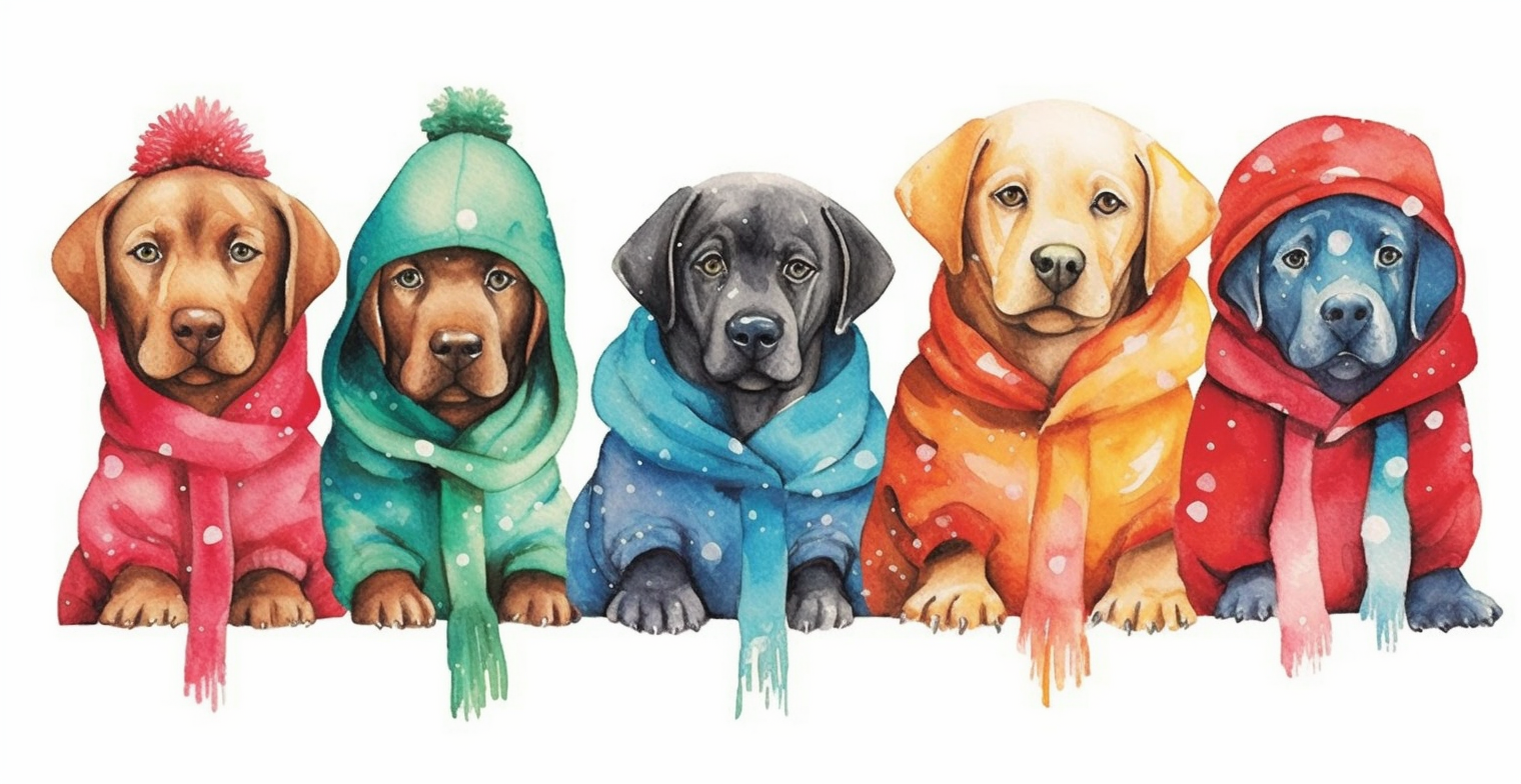 christmas puppy cliparts