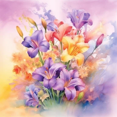 Imagine a serene garden blooming with vibrant lilies and irises, where every petal whispers tales of love and gratitude. In this enchanting setting, create a watercolor clipart masterpiece that celebrates the beauty of motherhood. Let your brushstrokes convey the delicate strength and nurturing spirit that mothers possess.