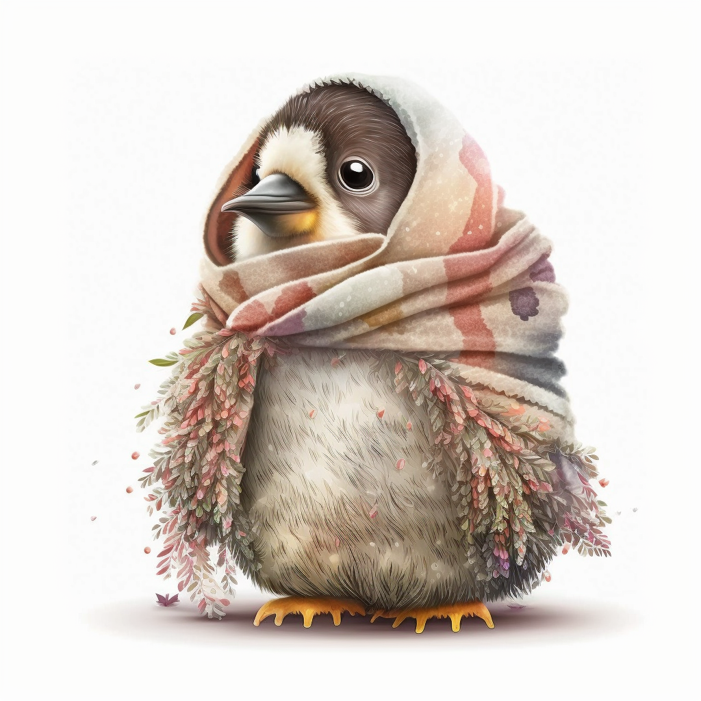 christmas penguin clipart