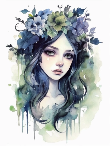 Create a series of hauntingly beautiful watercolor clipart illustrations inspired by dark fairytales. Craft ethereal scenes featuring delicate flowers entwined with thorns, mysterious characters cloaked in shadows, and magical elements like potions or spellbooks. Utilize the fluidity of watercolor to add depth and dimension to each artwork, making them perfect for embellishing invitations, packaging designs, or digital collages.