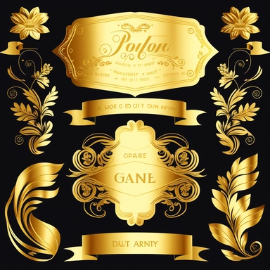 pure gold vector banners for writing on clipart svg