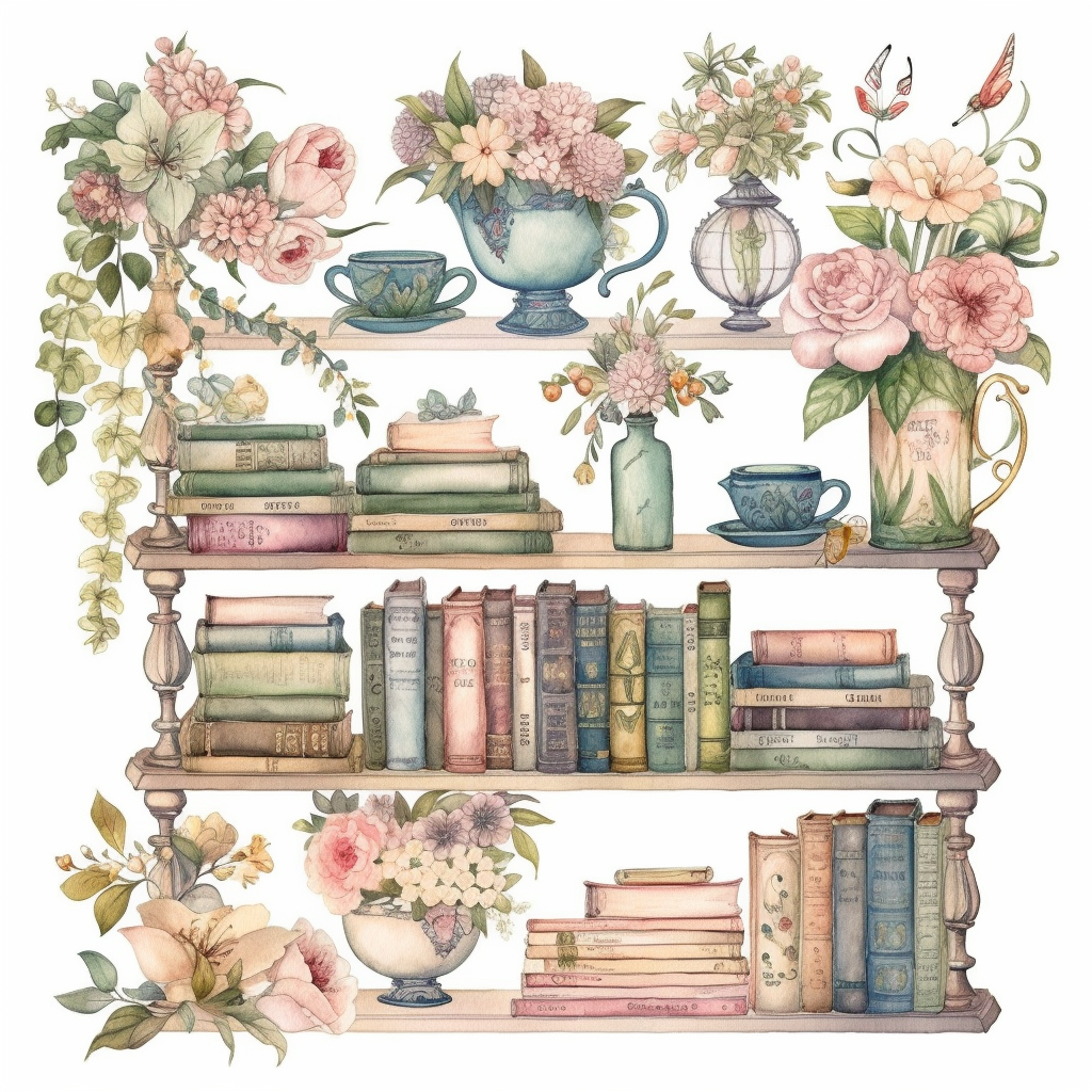 green floral cliparts