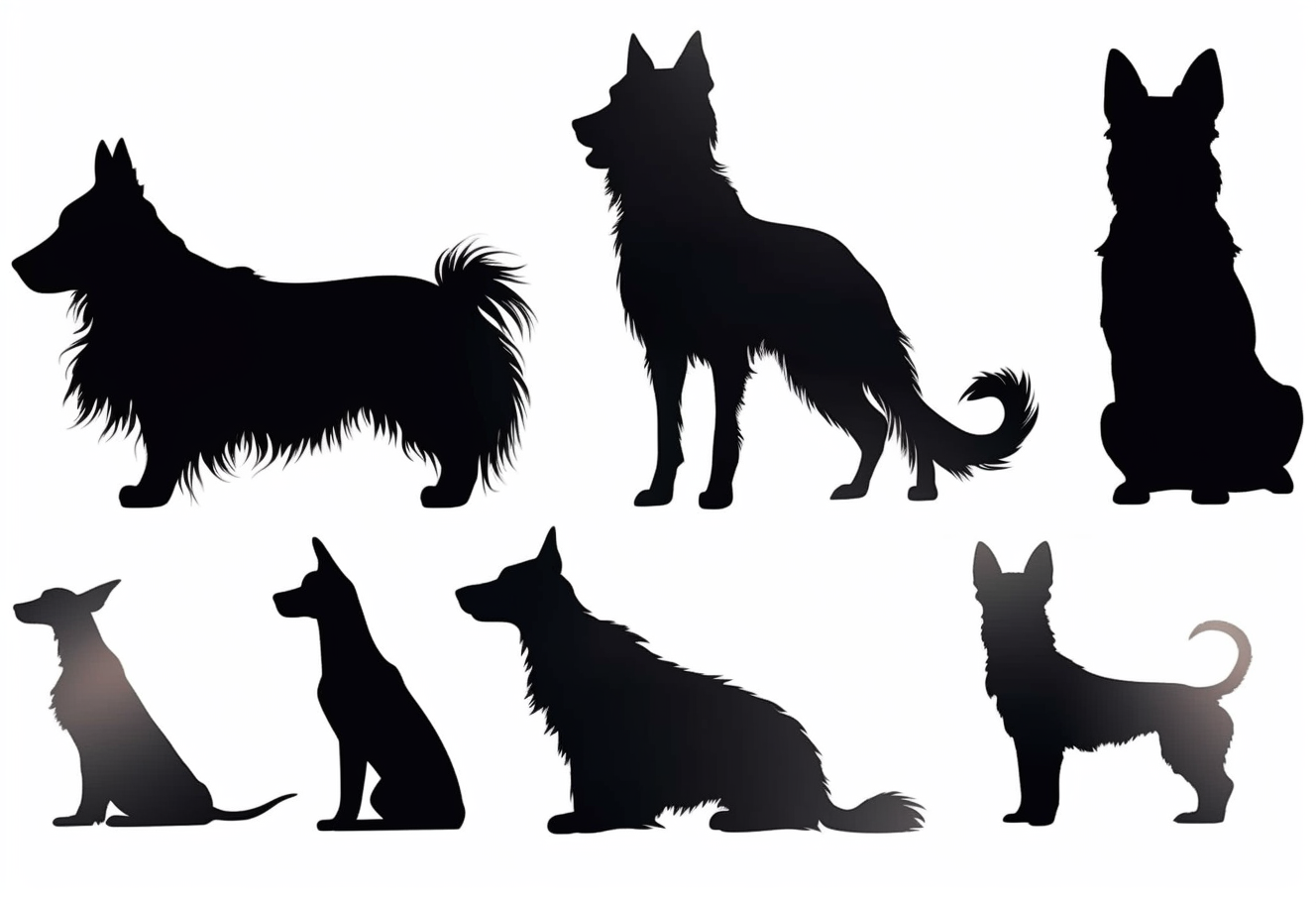 dog silhouette cliparts