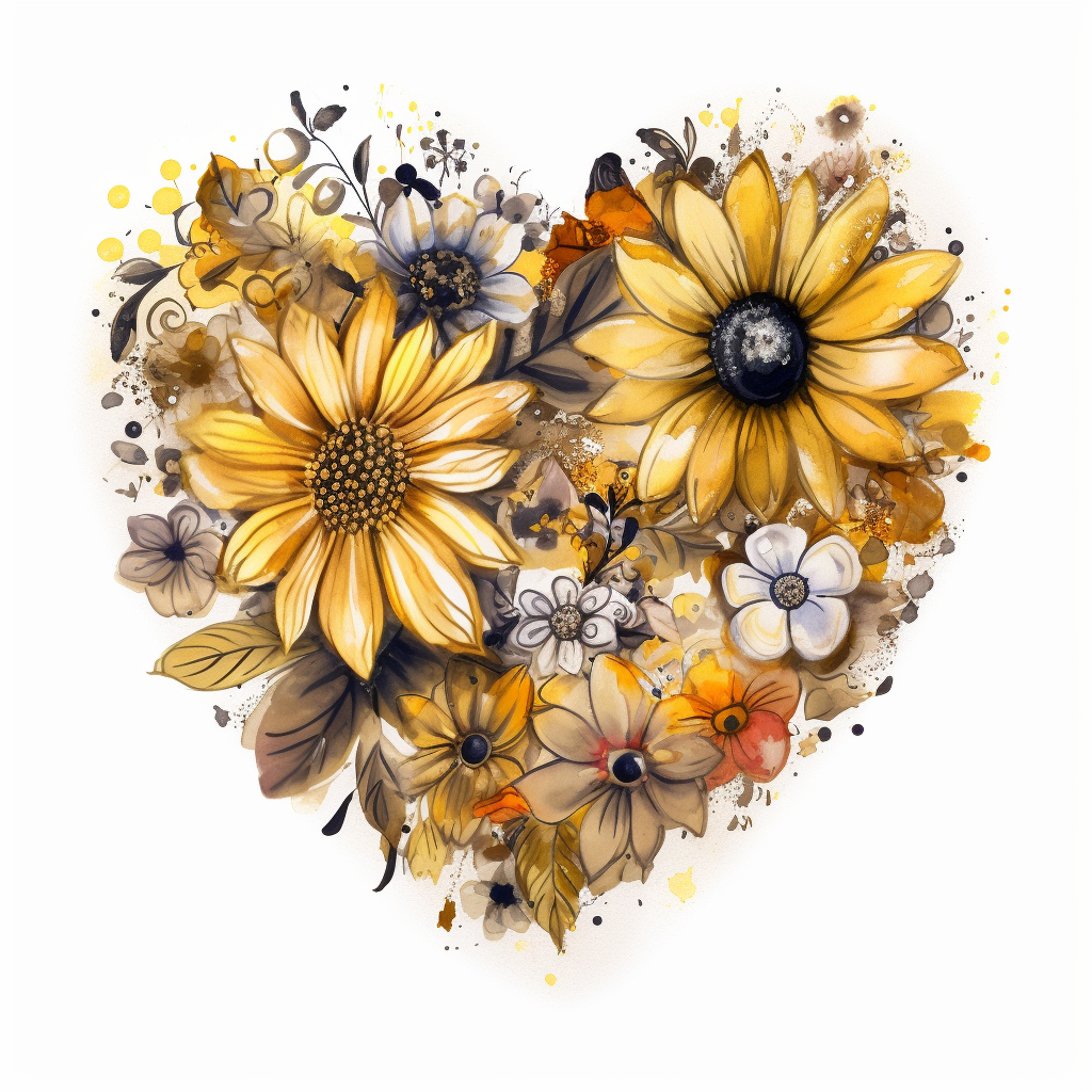 golden hearts cliparts