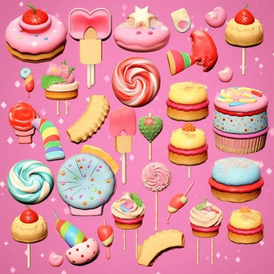 biscuits clipart, sponge cakes clipart, lollipops clipart, jelly clipart