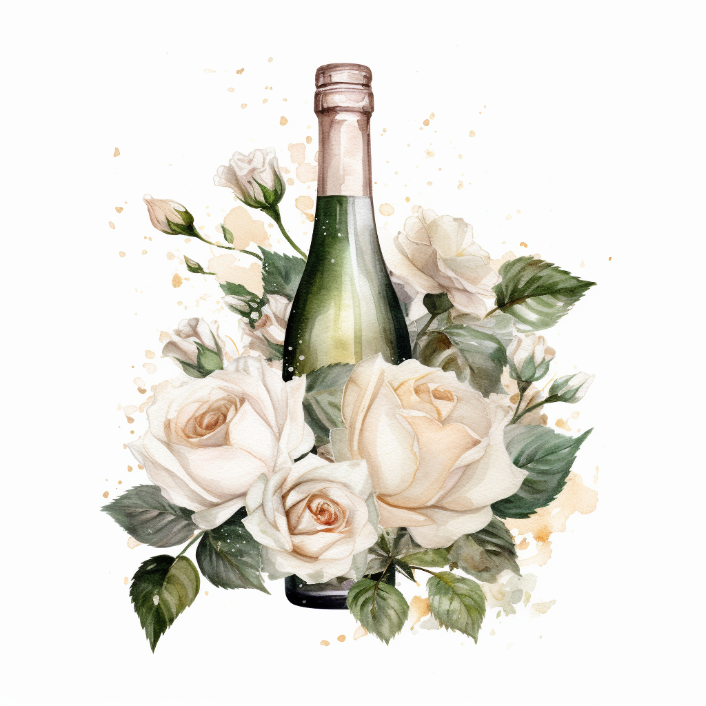 champagne bottle clipart
