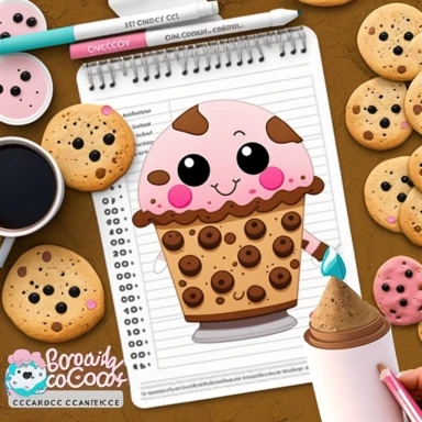 cookie character, clipart, mascot, to do list clipart, planner clipart, stationary, coffee cup, pink and white, c20, no words or letters, no numbers