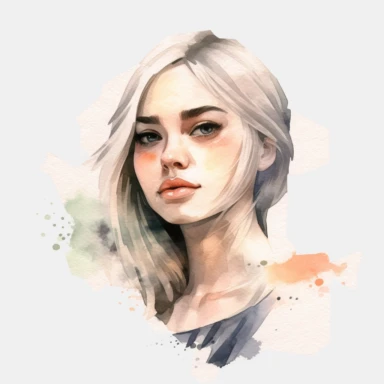 Watercolour clipart of a beautiful woman , separate elements , vintage effect, high quality, soft and muted colours, 8k ar 2:3