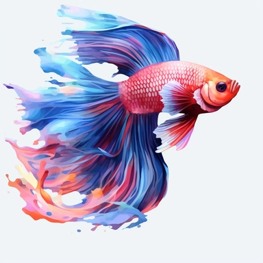 betta fish, creative, soft color, super resolution, Pshycedelic PNG, Graffiti, Clipart, watercolor, realistic, 8k