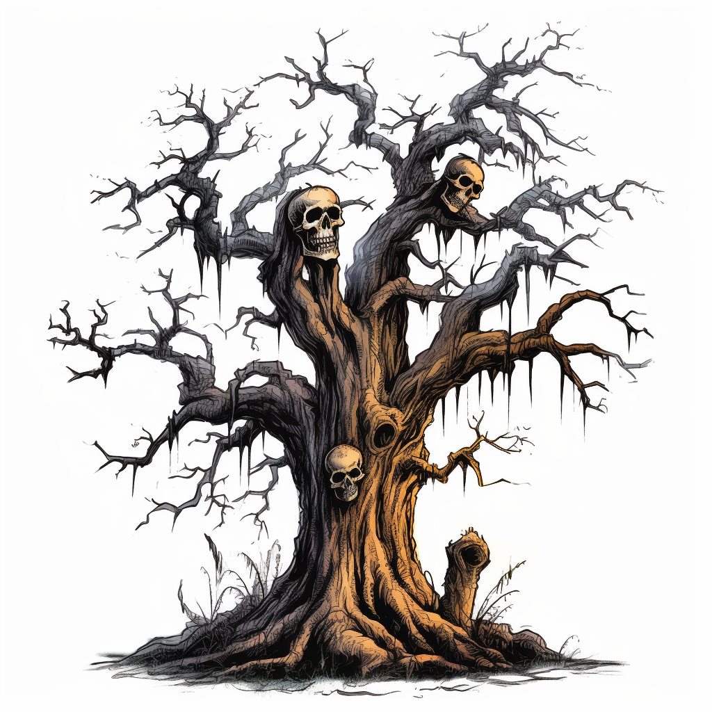 halloween trees cliparts