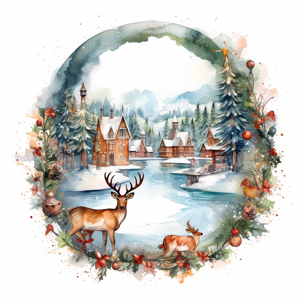 christmas moose cliparts