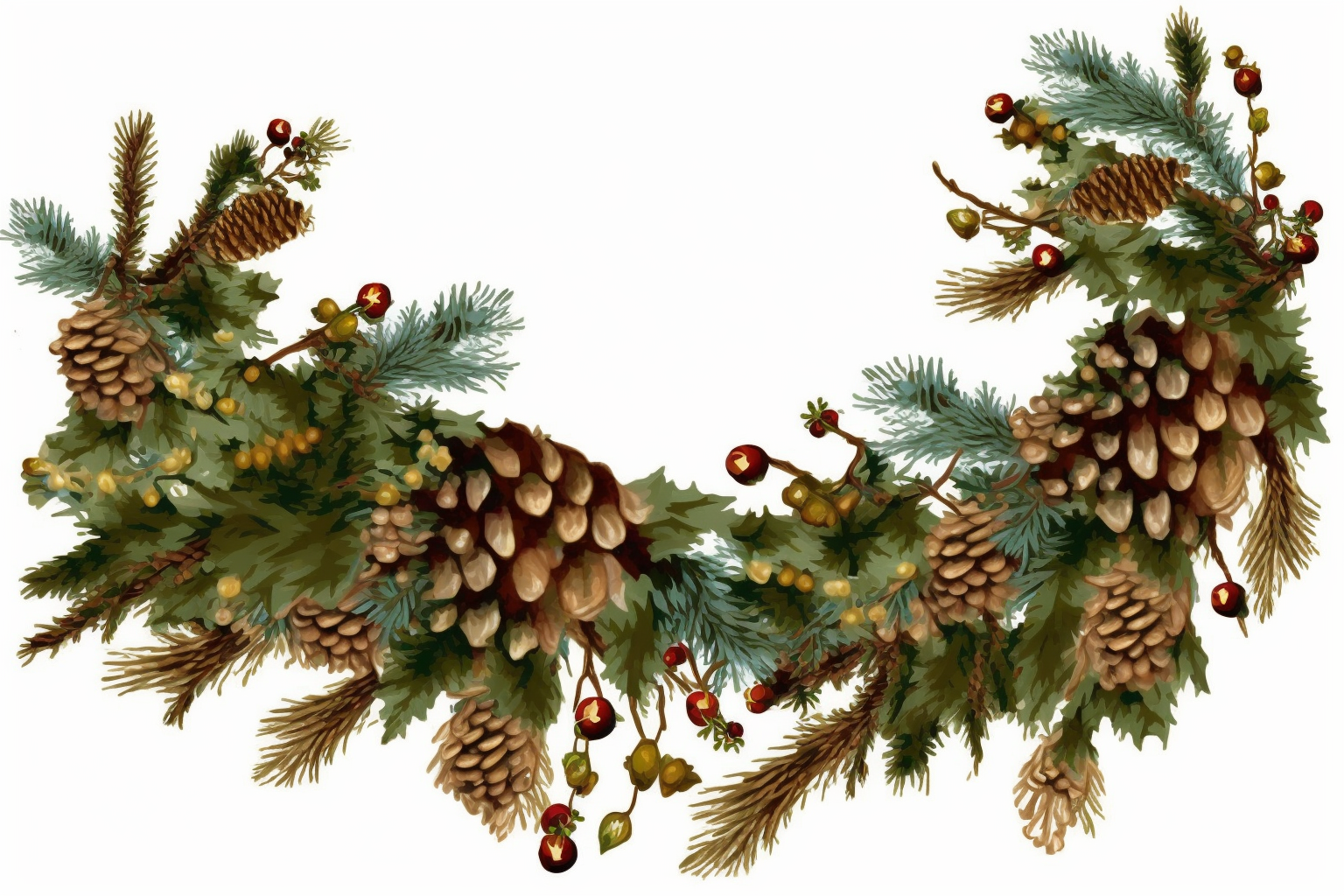 christmas garland clipart