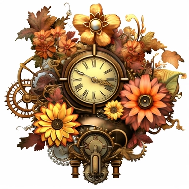 Immerse yourself in the whimsical world of steampunk and create a collection of vibrant and attention-grabbing steampunk floral arrangements clipart. Utilize a mixed media approach, combining traditional and digital techniques to achieve a unique and visually striking result. Incorporate steampunk elements such as gears, cogs, and vintage machinery, seamlessly blending them with the organic beauty of flowers and foliage. Draw inspiration from artists like Gustave Doré and H.R. Giger, infusing th