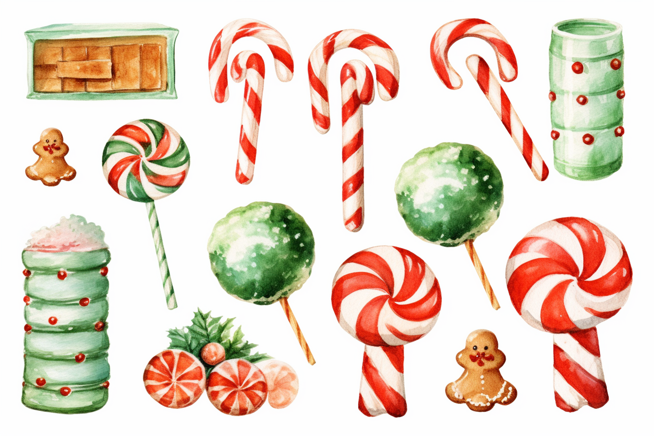 candy canes clipart
