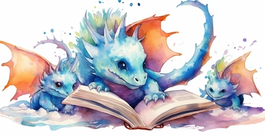 Adorable open watercolour book, cute baby dragons flying out, vivid colours, watercolor clipart, white background, I can’t believe how beautiful this is