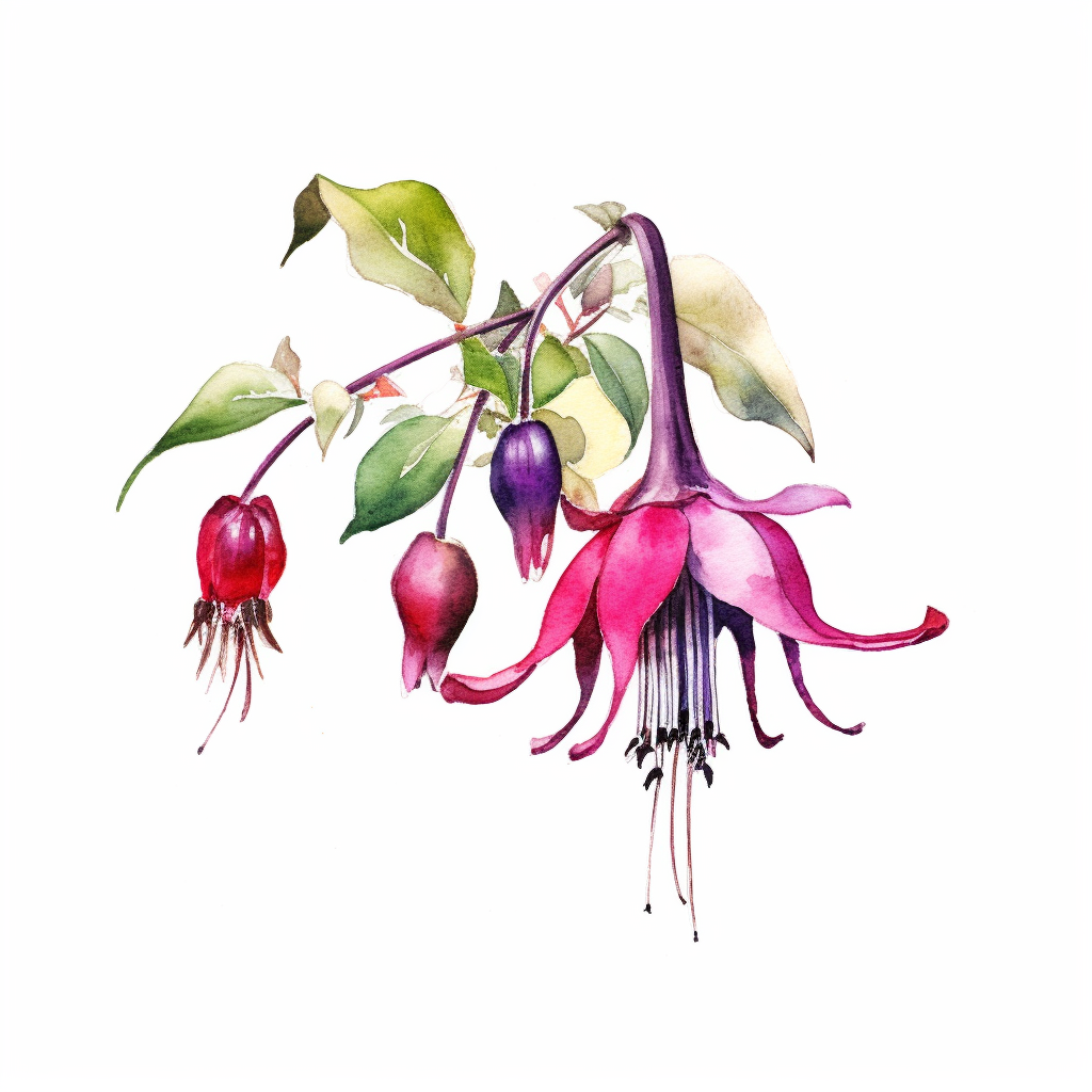 fuchsia flower cliparts