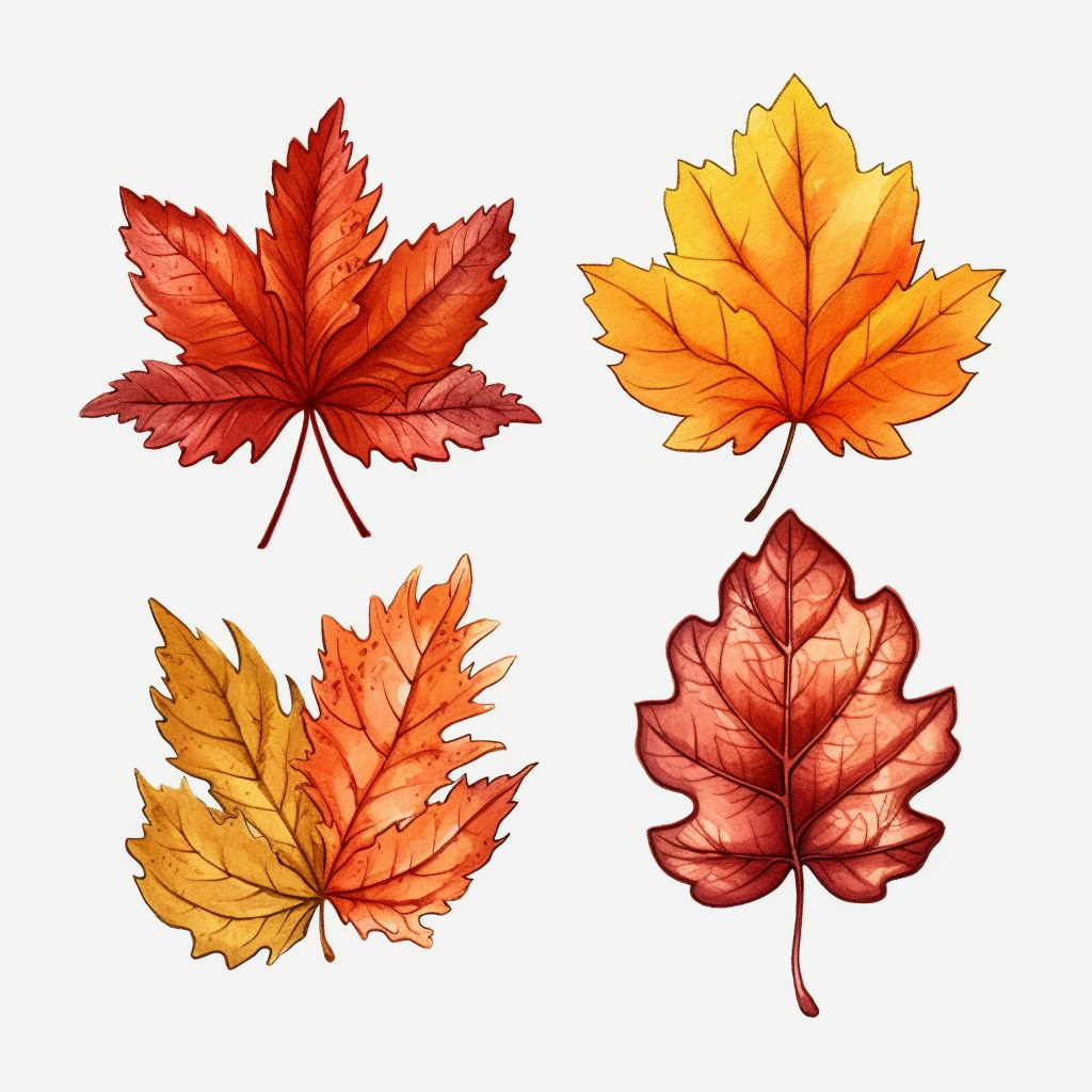 different leaves clipart