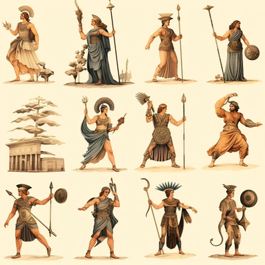 single image of vintage greek mythology clipart