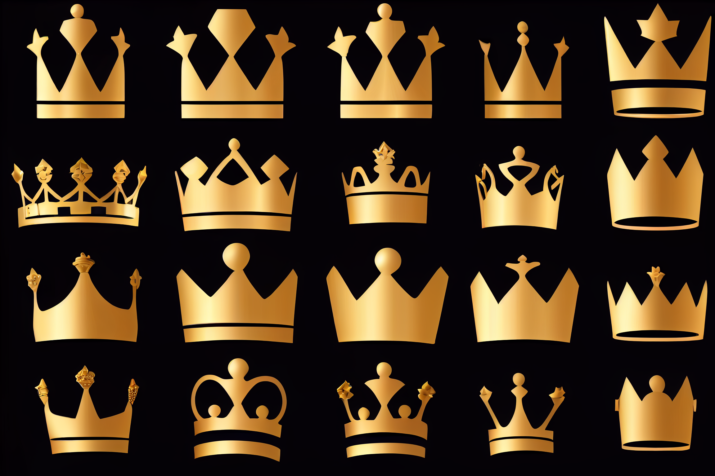 crown silhouette cliparts
