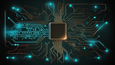 Innovation: Abstract circuit board with glowing lines.,background,wallpaper,vector,clipart