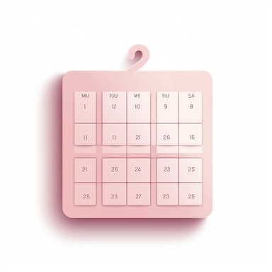 clendar icon clipart, calendar clipart, isolated white background, single design, pastel pink, cream, sharp, bold
