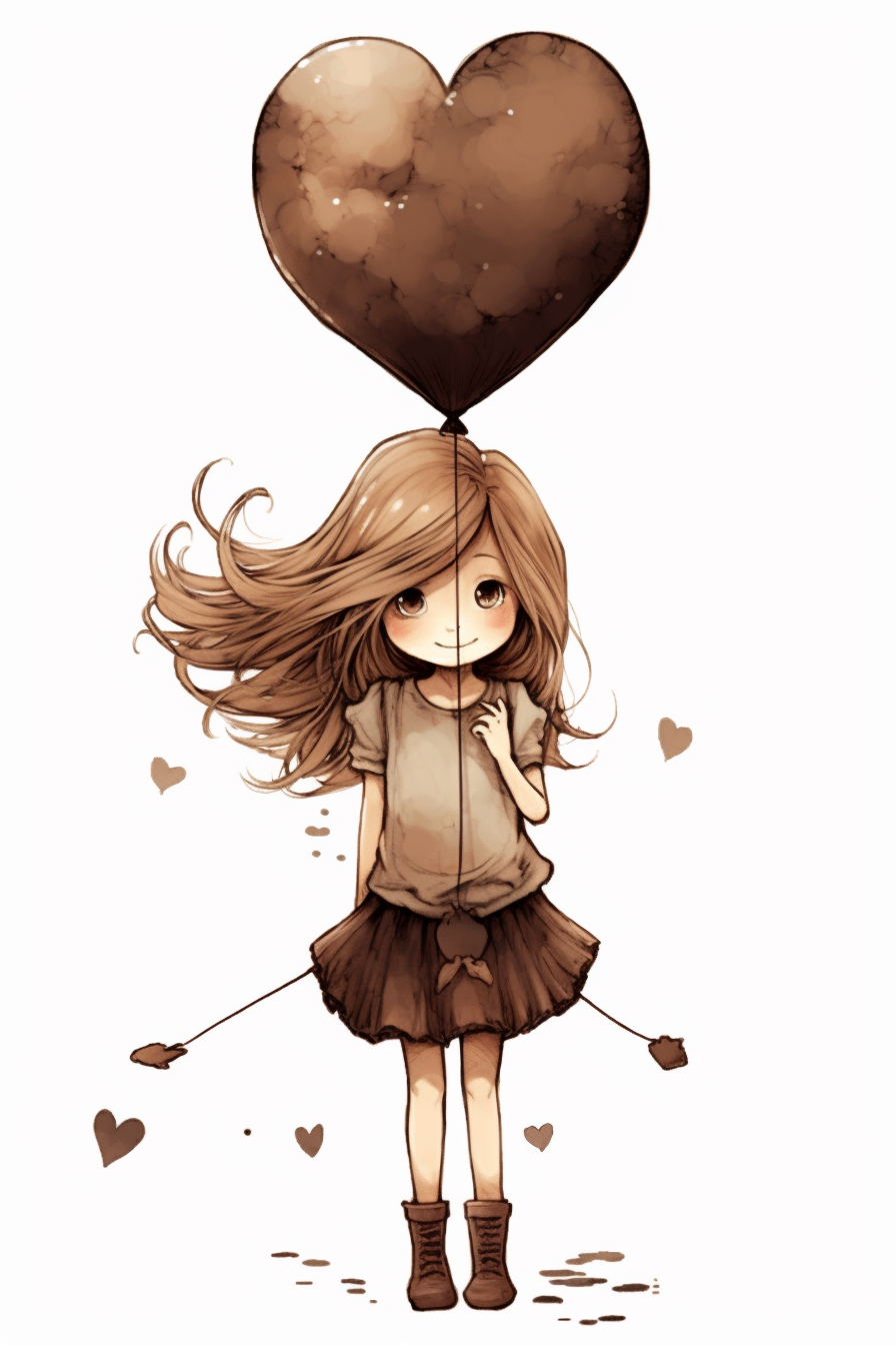 brown heart cliparts