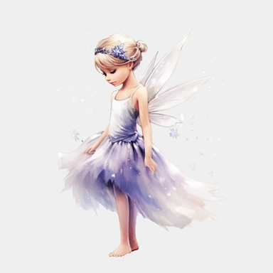 disney style little fairy priness clipart, watercolor clipart, png file, hyper realistic, transparent background,high detail, 8k