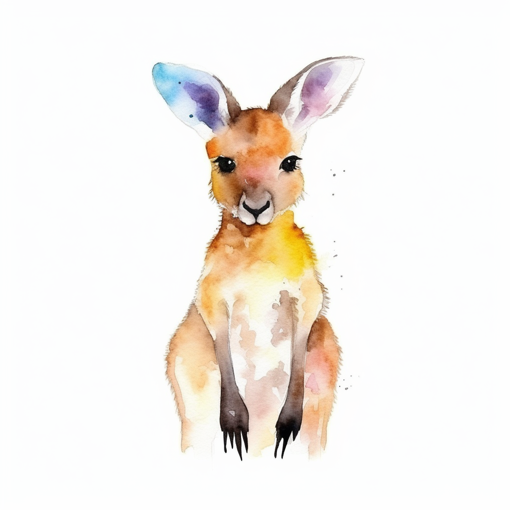 baby kangaroo cliparts