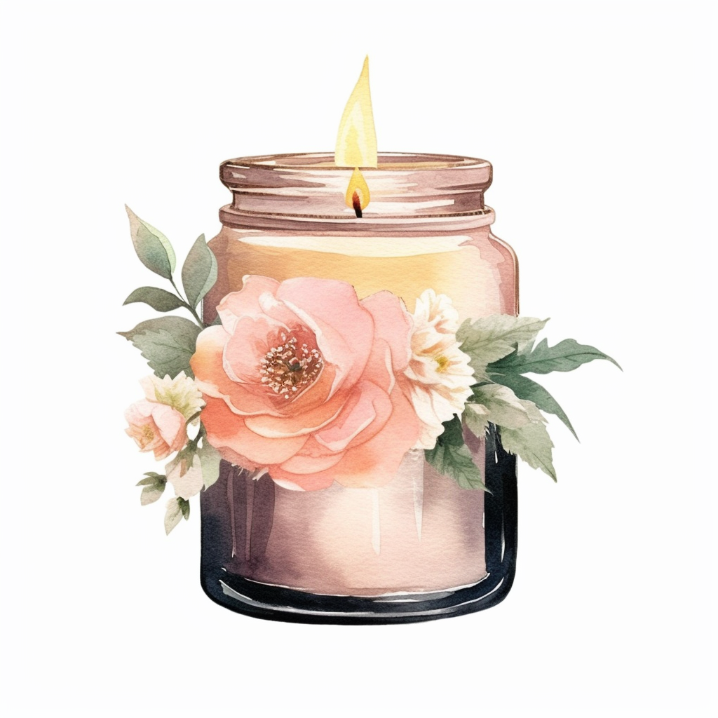 green candle cliparts
