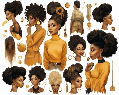 1 girl per grid, Black Girl Magic, Beautiful braided hair styles, Fashion Nova Themed Clipart, Black Girls Magic Clipart, Black Women Clipart, Black Girls PNG, Black Girl Sticker/Planner/Journal/Print Lady boss clipart, Boss Fashion clipart, Fashion Girl Clipart, Boss Girl clipart, Fashion Illustration, Afro lady clipart