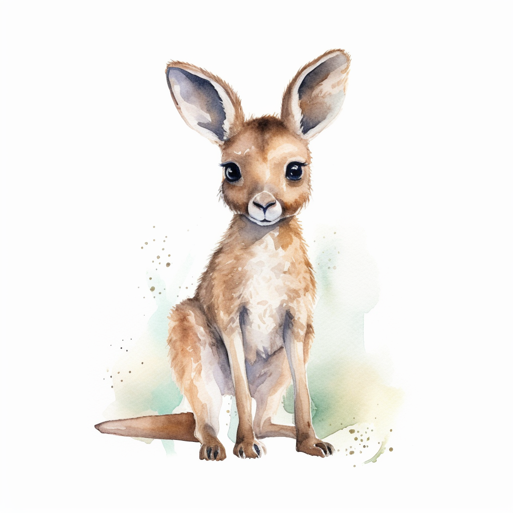 baby kangaroo cliparts