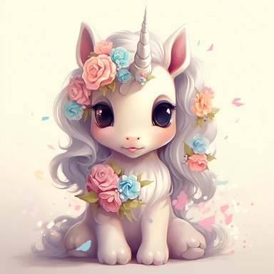 clipart of baby cute unicorn