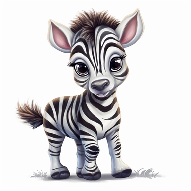 Cute Baby zebra cartoon,a unique cute baby animal clipart unveils a world of innocence, joy, and endless adorableness