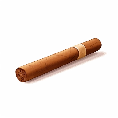 cigar, Clipart minimalism style, without shadows,Transparent and white background